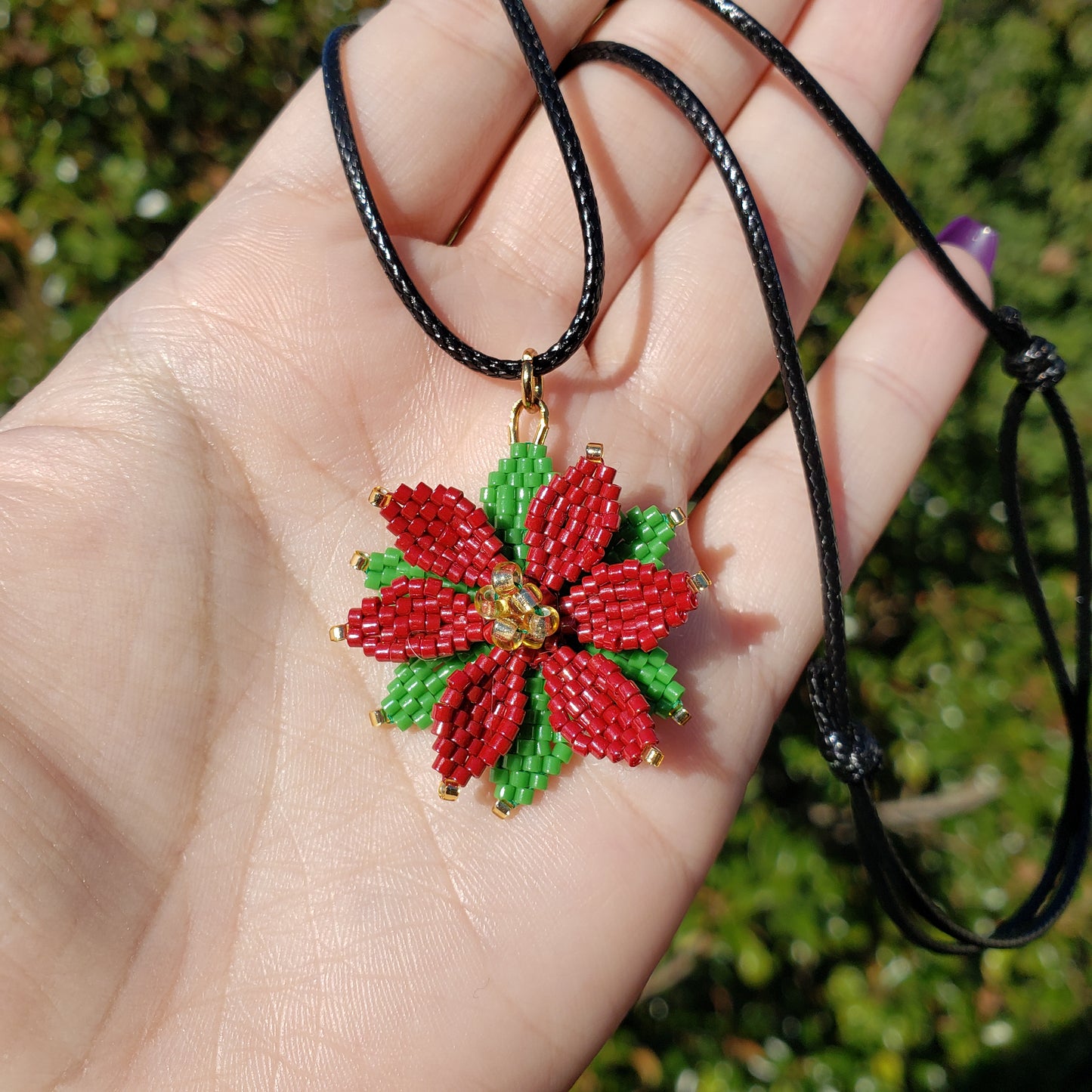 Poinsettia Pendant Necklace