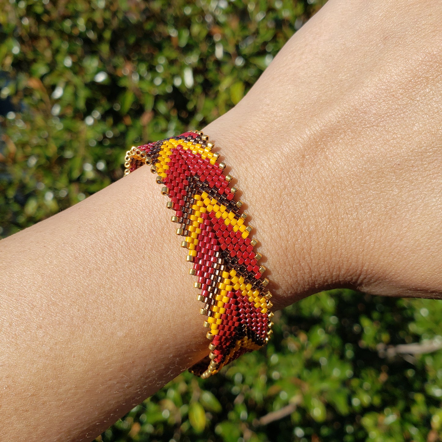 Red Chevron Bracelet