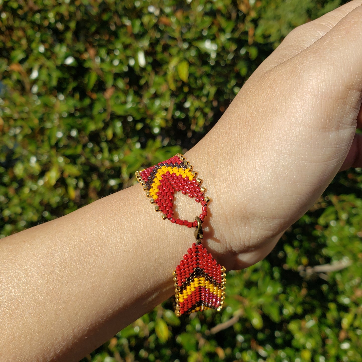 Red Chevron Bracelet