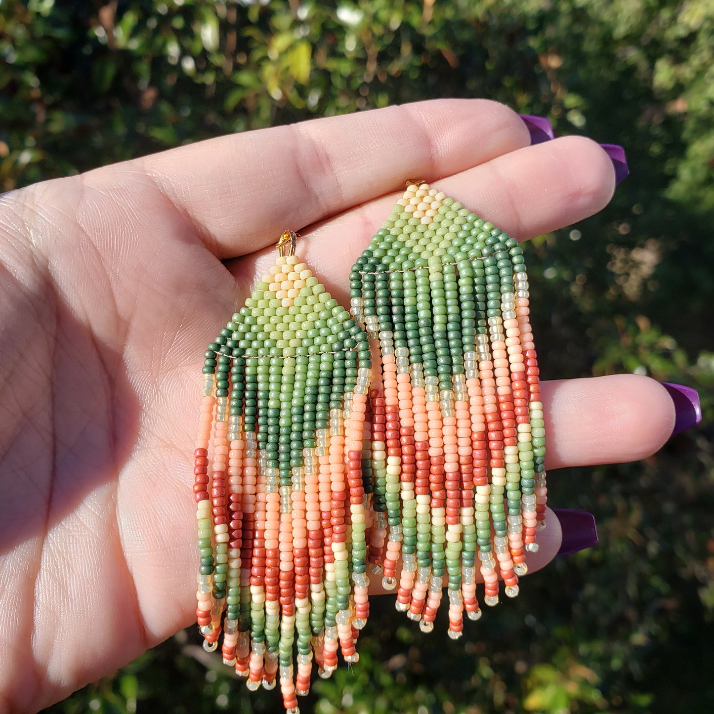 Modern Christmas Fringe Earrings