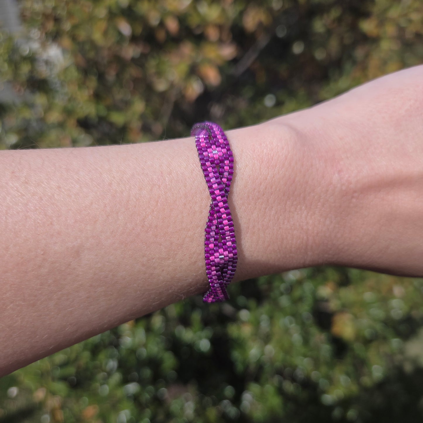 Magenta Crossover Bracelet