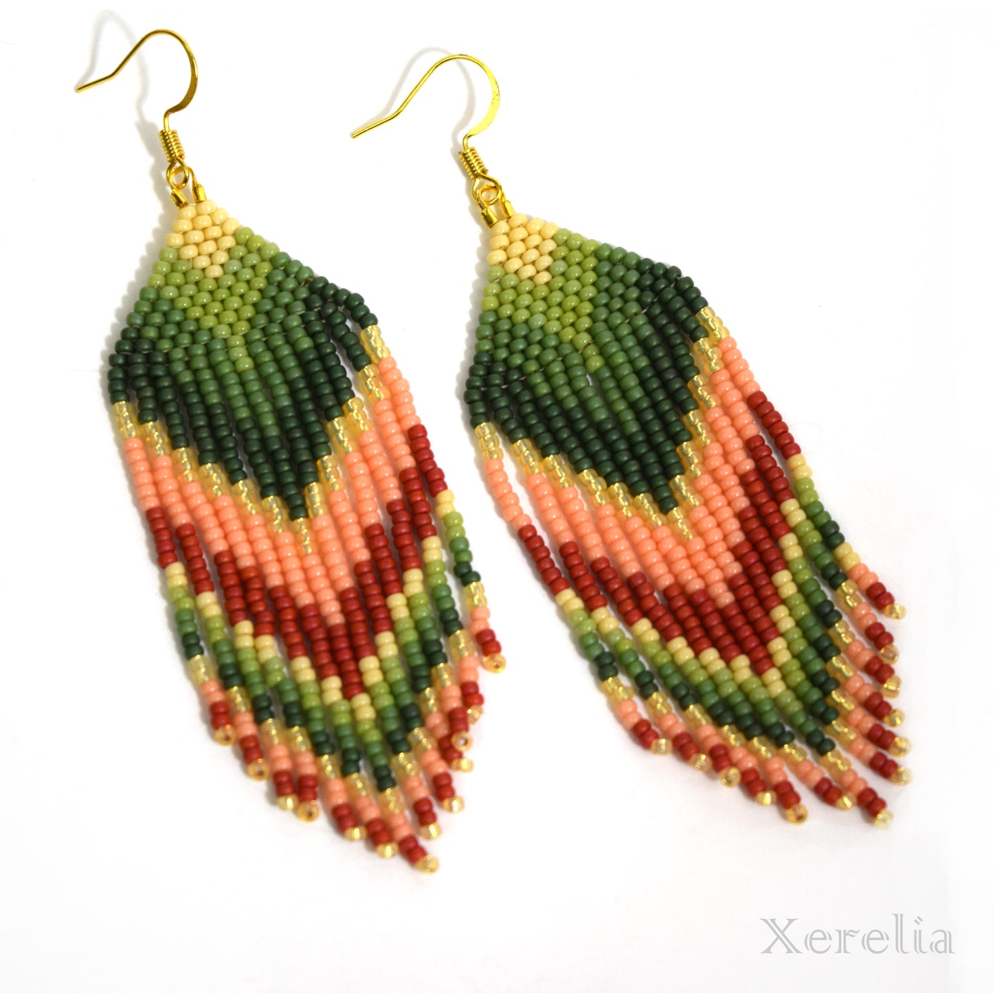 Modern Christmas Fringe Earrings