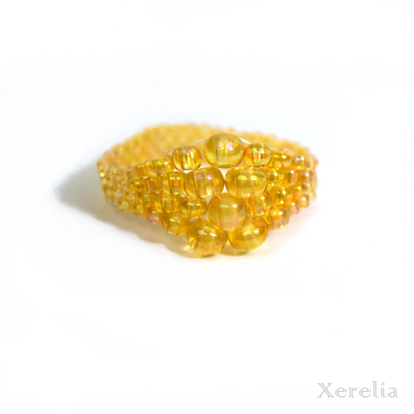 Golden Yellow Bubble Ring