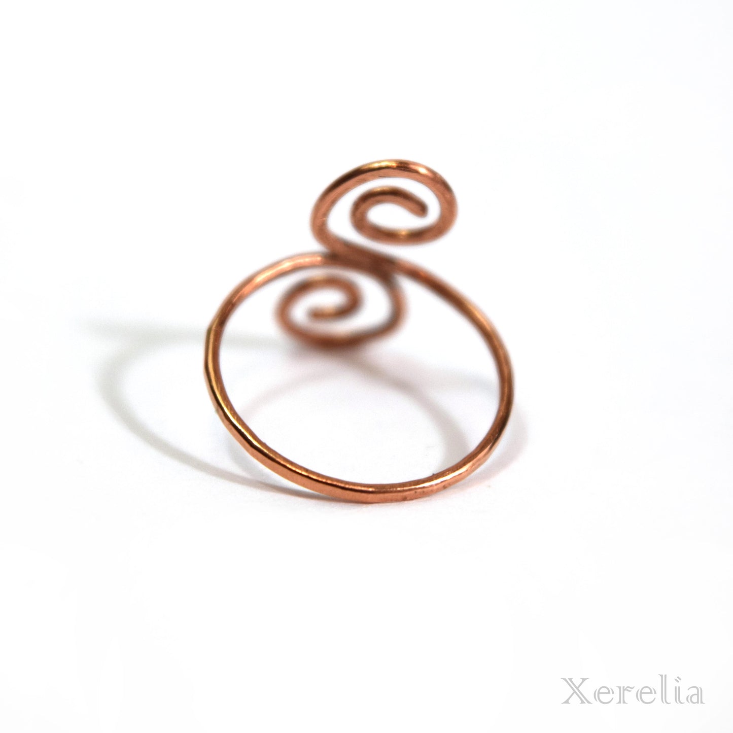 Small Copper Swirl Ring