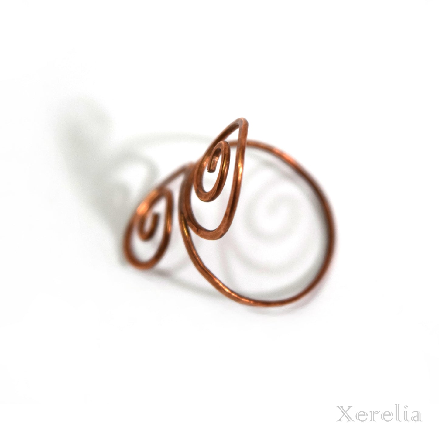 Large Swirl Copper Ring