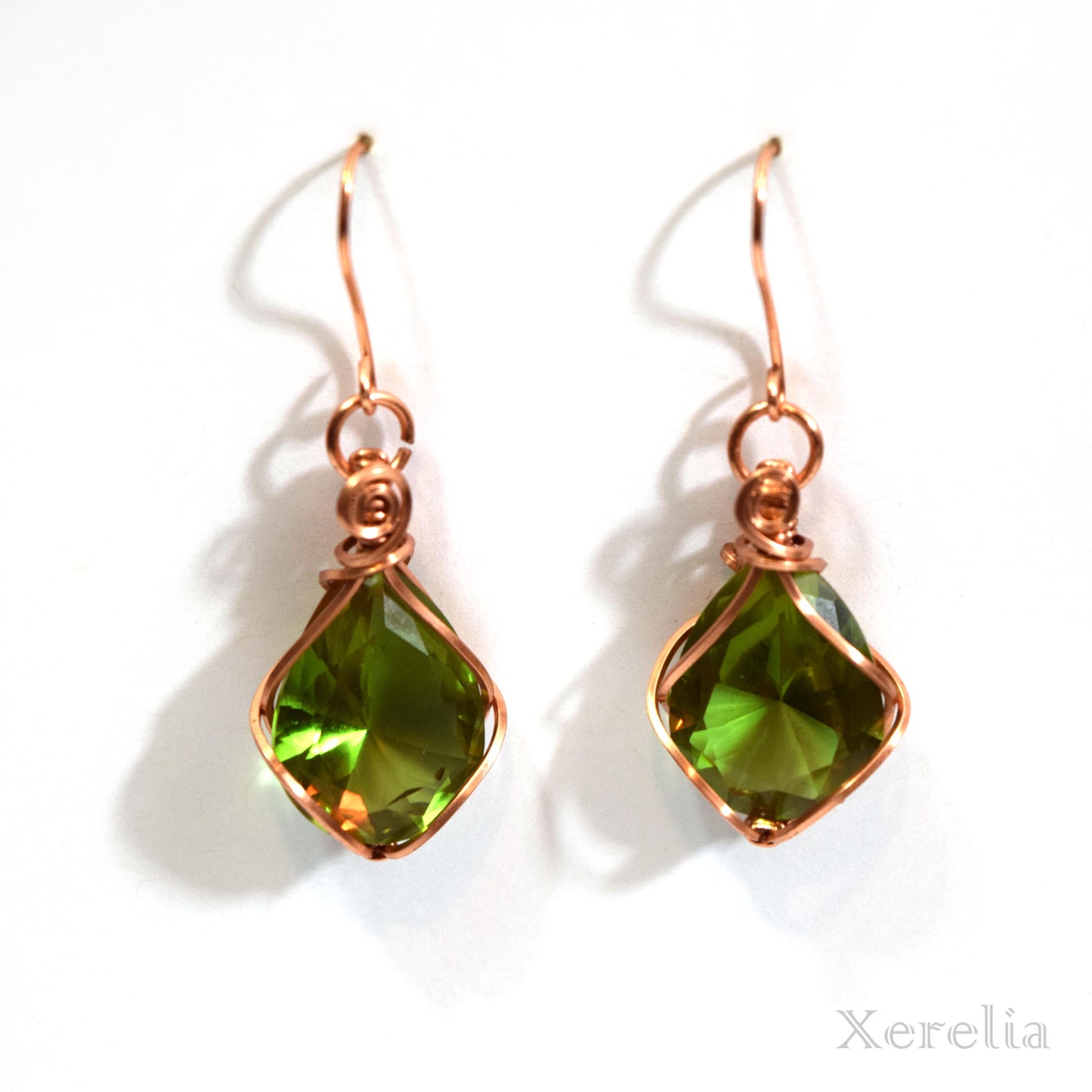 Pear Shaped Faux Zultanite Earrings