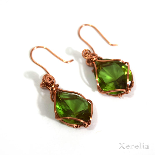 Pear Shaped Faux Zultanite Earrings