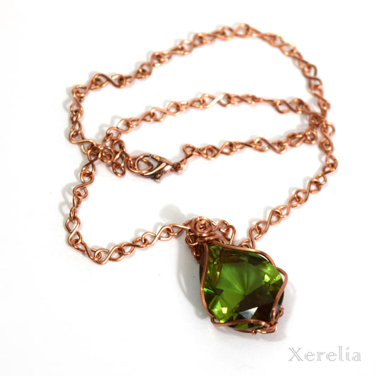 Pear Shaped Faux Zultanite Necklace