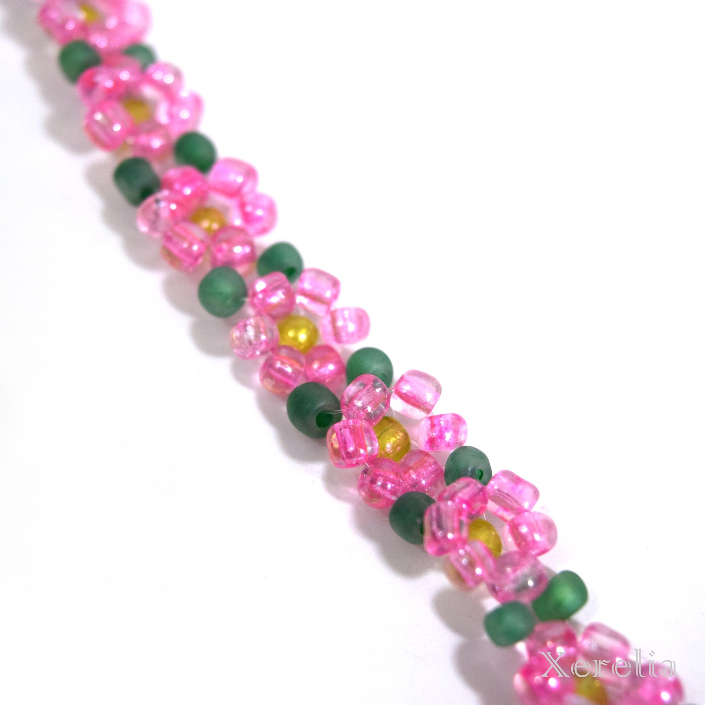 Pink Flower Bracelet