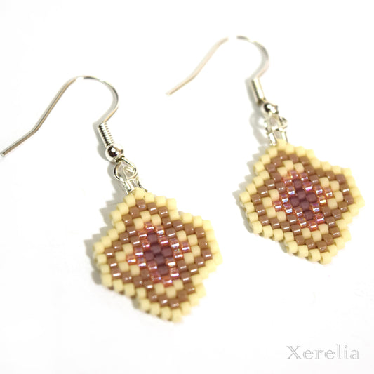 Beige Arabesque Earrings