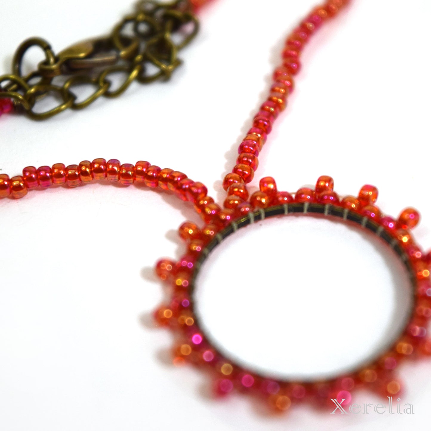 Lacy Circle Hoop Necklace