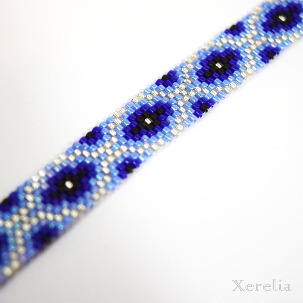 Blue and Silver Arabesque Bracelet