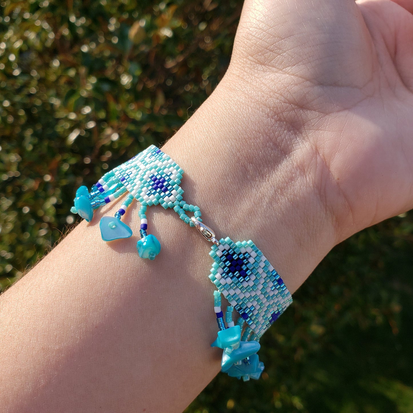 Teal Fringe Bracelet