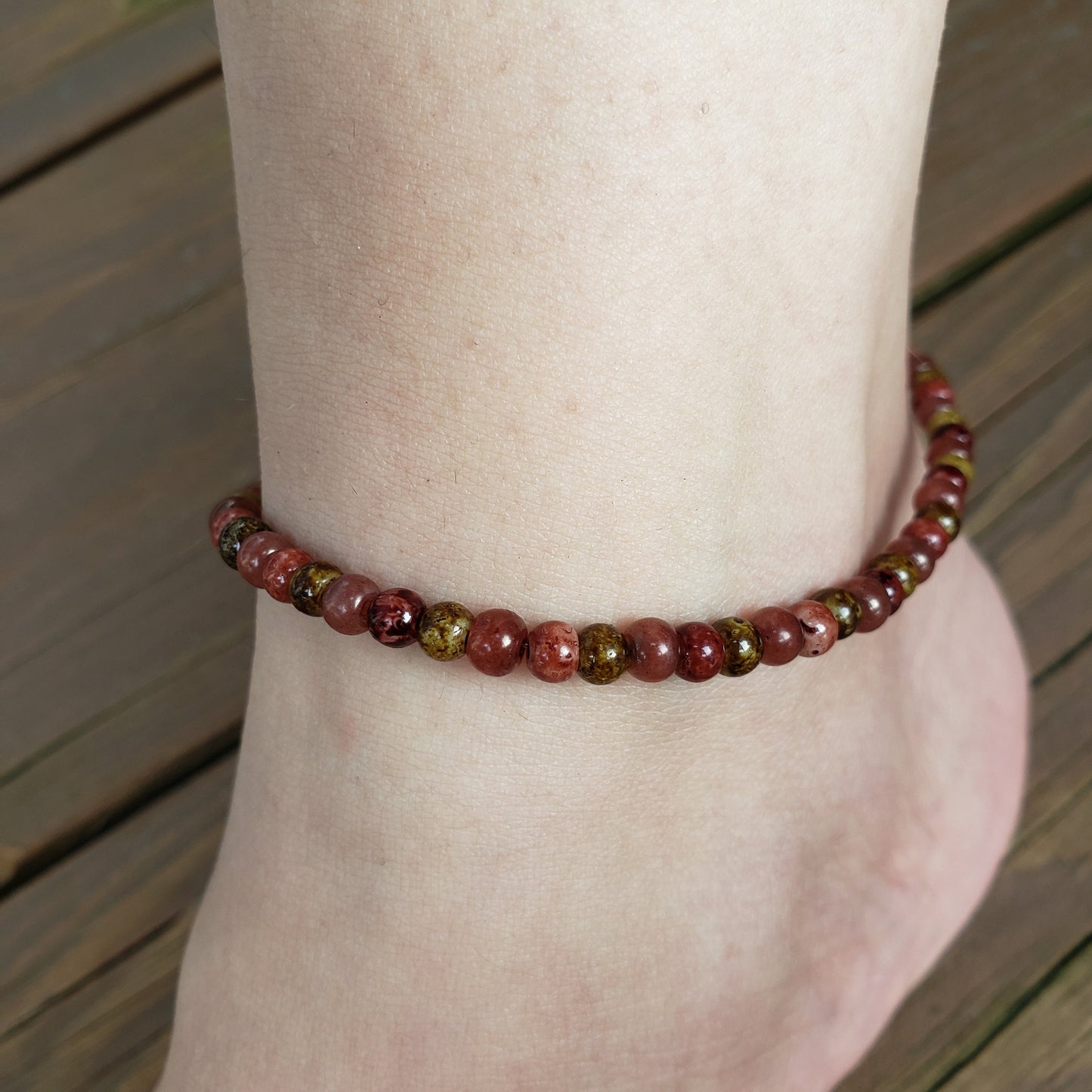 Mottled Earth Tones Anklet