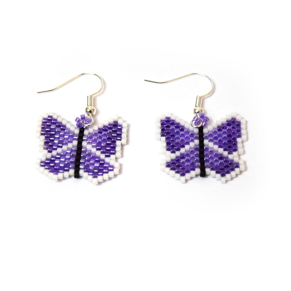 Pretty Purple Butterfly Earrings