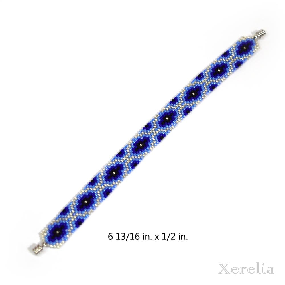 Blue and Silver Arabesque Bracelet