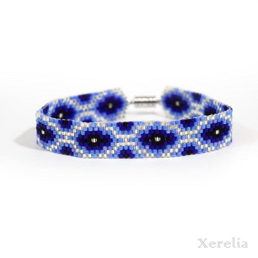 Blue and Silver Arabesque Bracelet