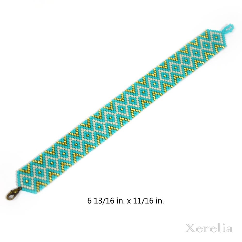 Turquoise Diamond Pattern Bracelet