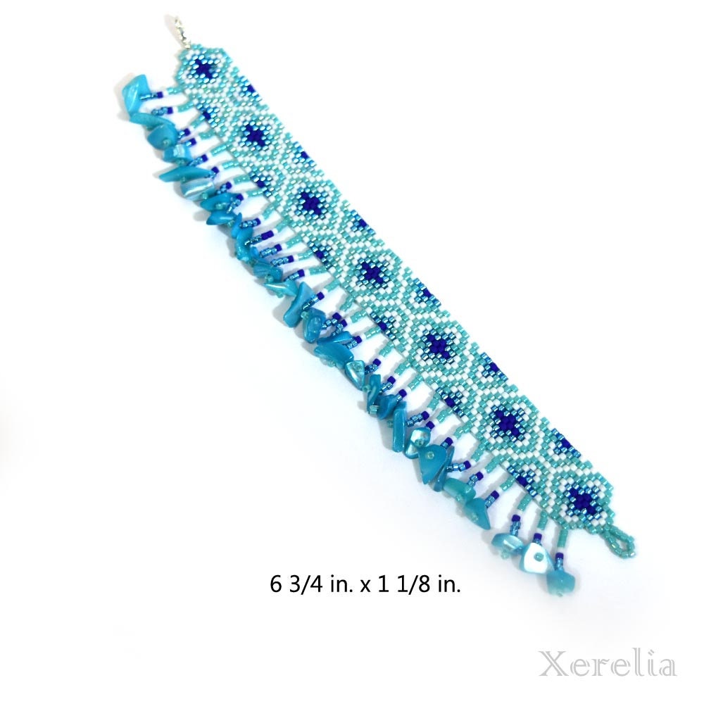 Teal Fringe Bracelet