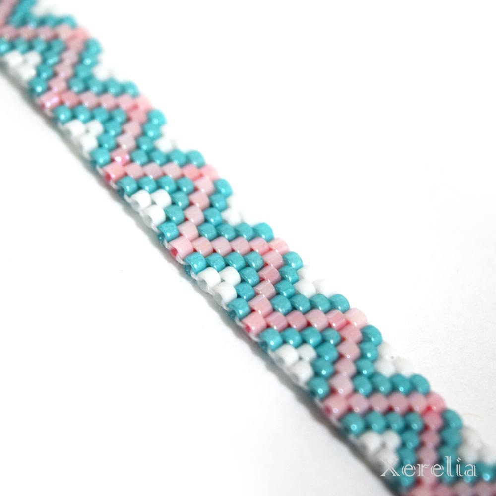 Blue and Pink Zig Zag Anklet