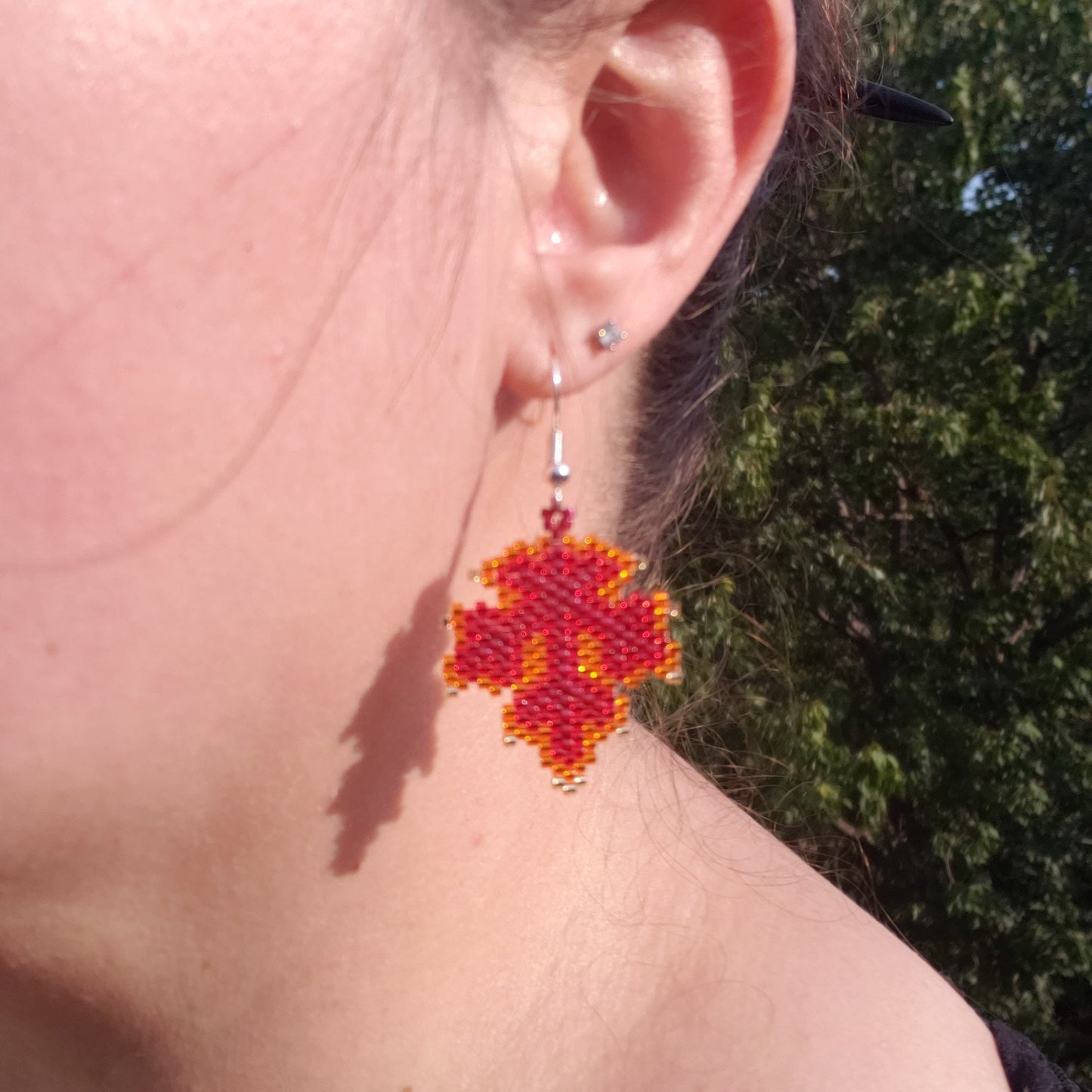 Cute Autumn Maple Leaf Earrings