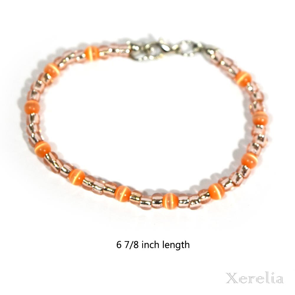 Cute Orange Cat's Eye Bracelet