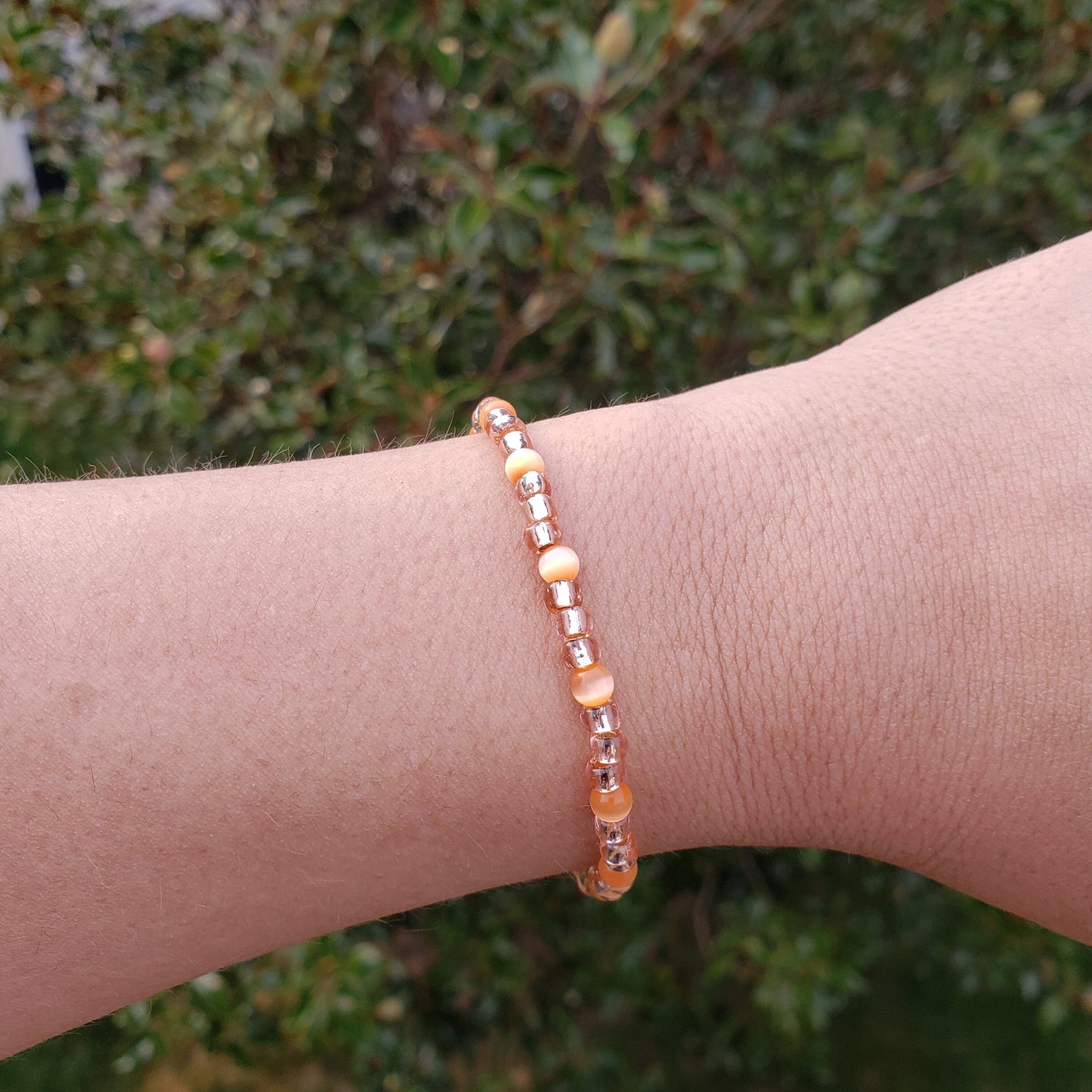 Cute Orange Cat's Eye Bracelet