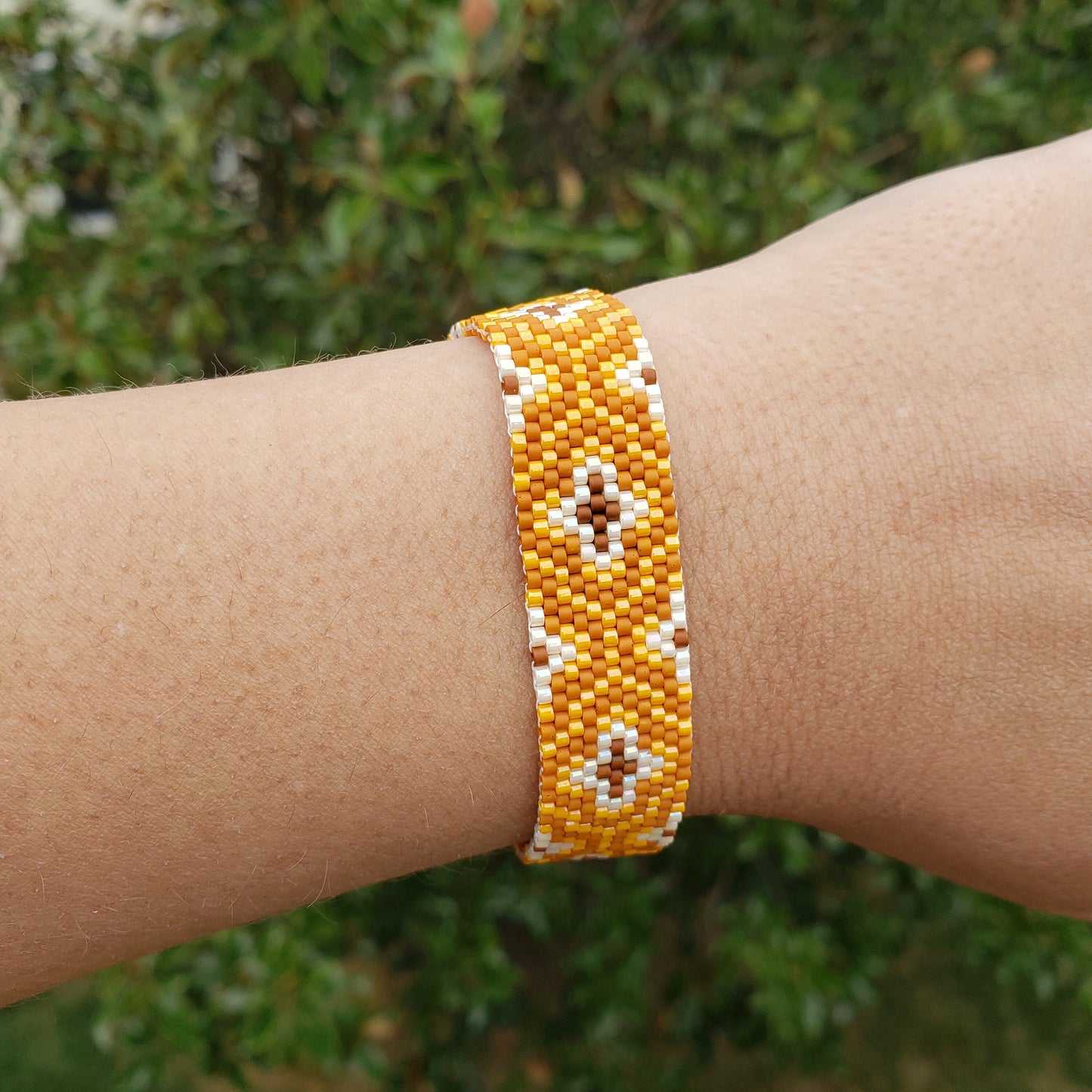 Mustard Yellow Arabesque Bracelet