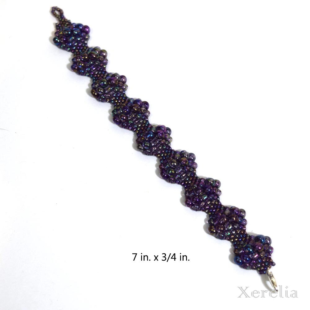 Dark Purple Iris Bubble Bracelet