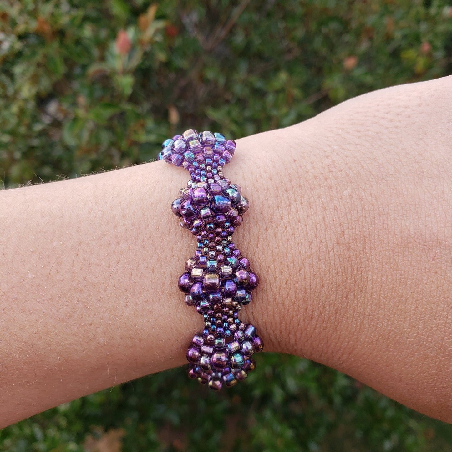 Dark Purple Iris Bubble Bracelet