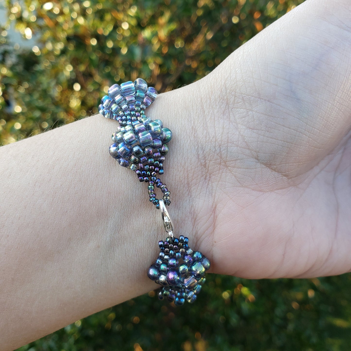 Deep Gray Gunmetal Bubble Bracelet