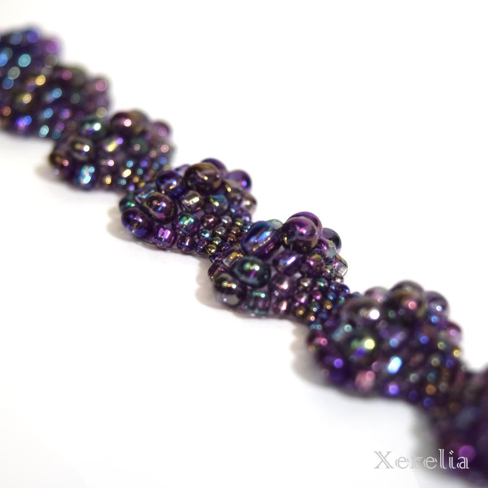 Dark Purple Iris Bubble Bracelet