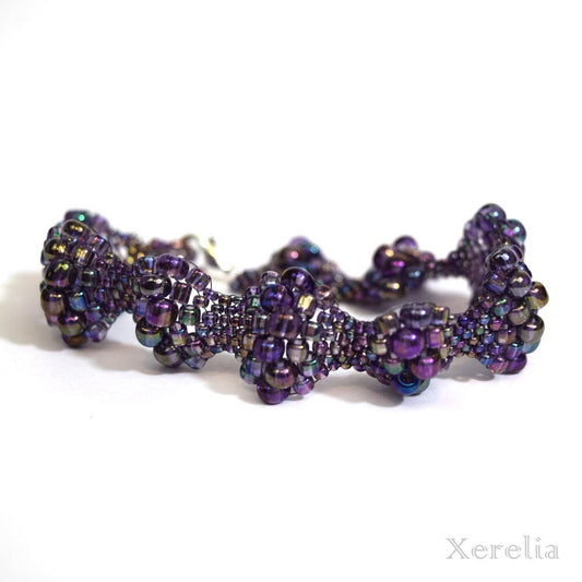 Dark Purple Iris Bubble Bracelet