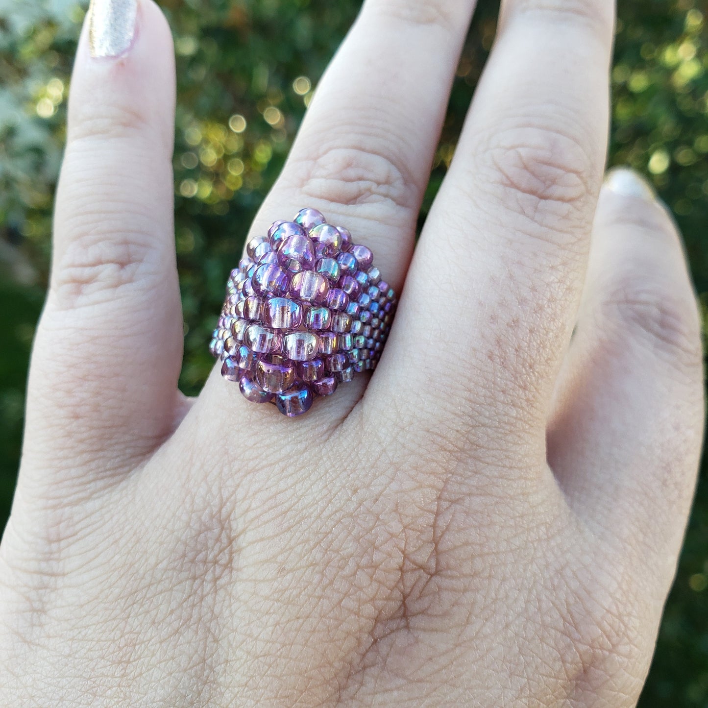 Muted Violet Bubble Ring