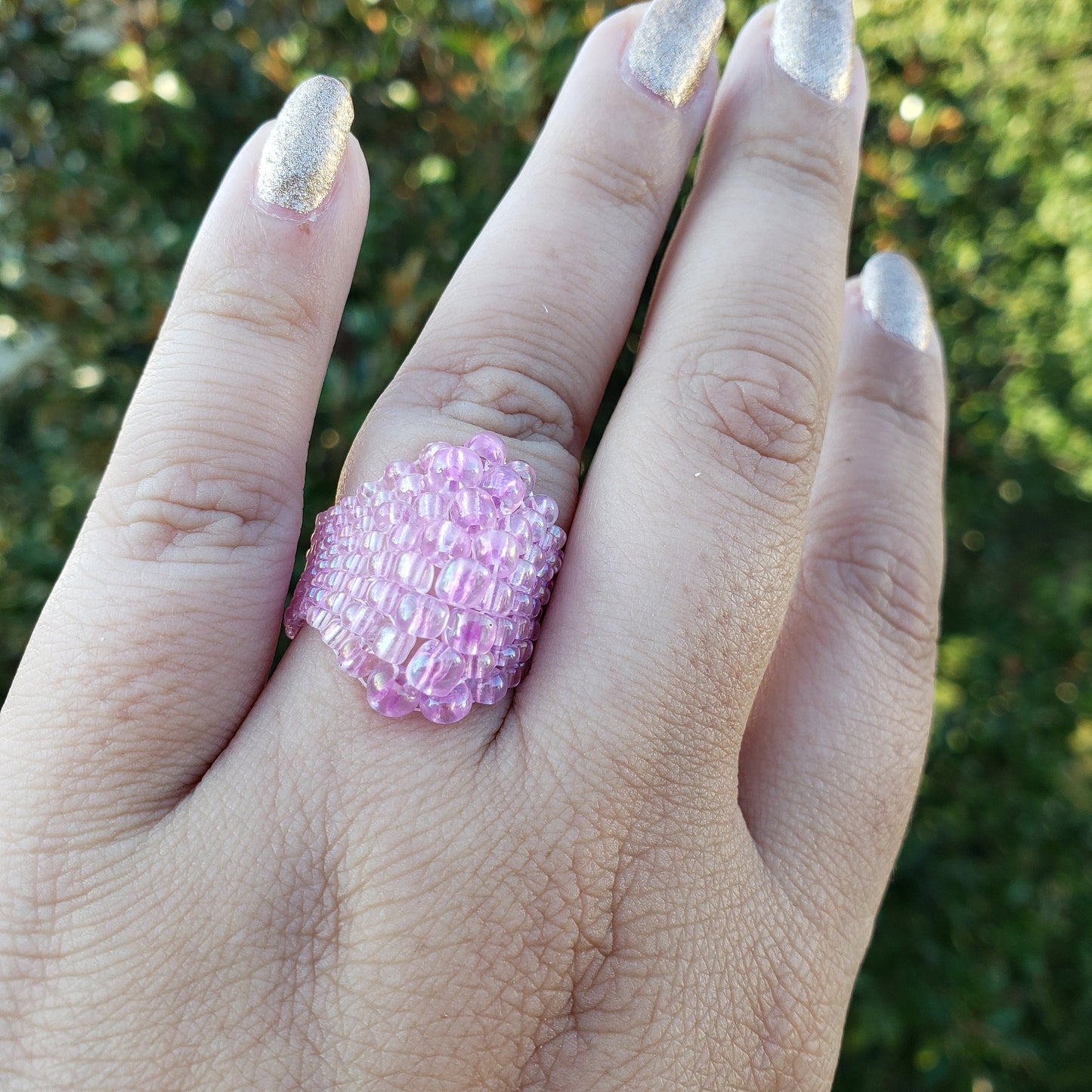 Pale Orchid Bubble Ring