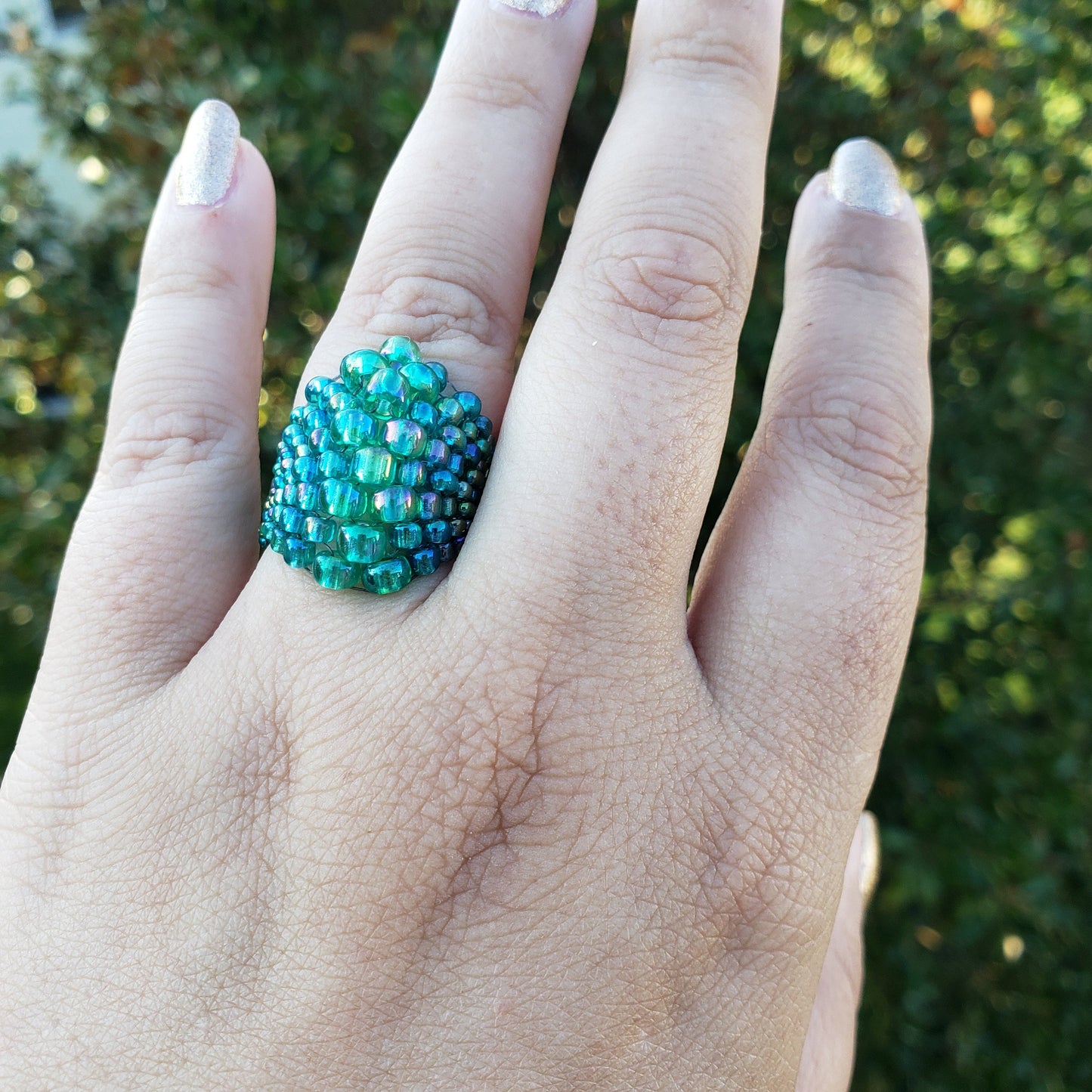 Sea Green Bubble Ring