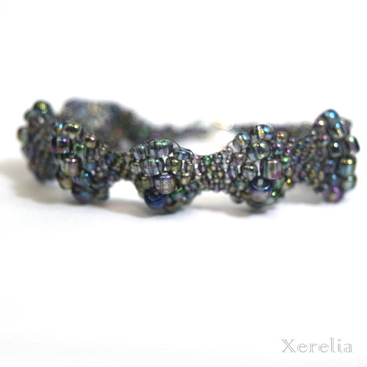 Deep Gray Gunmetal Bubble Bracelet