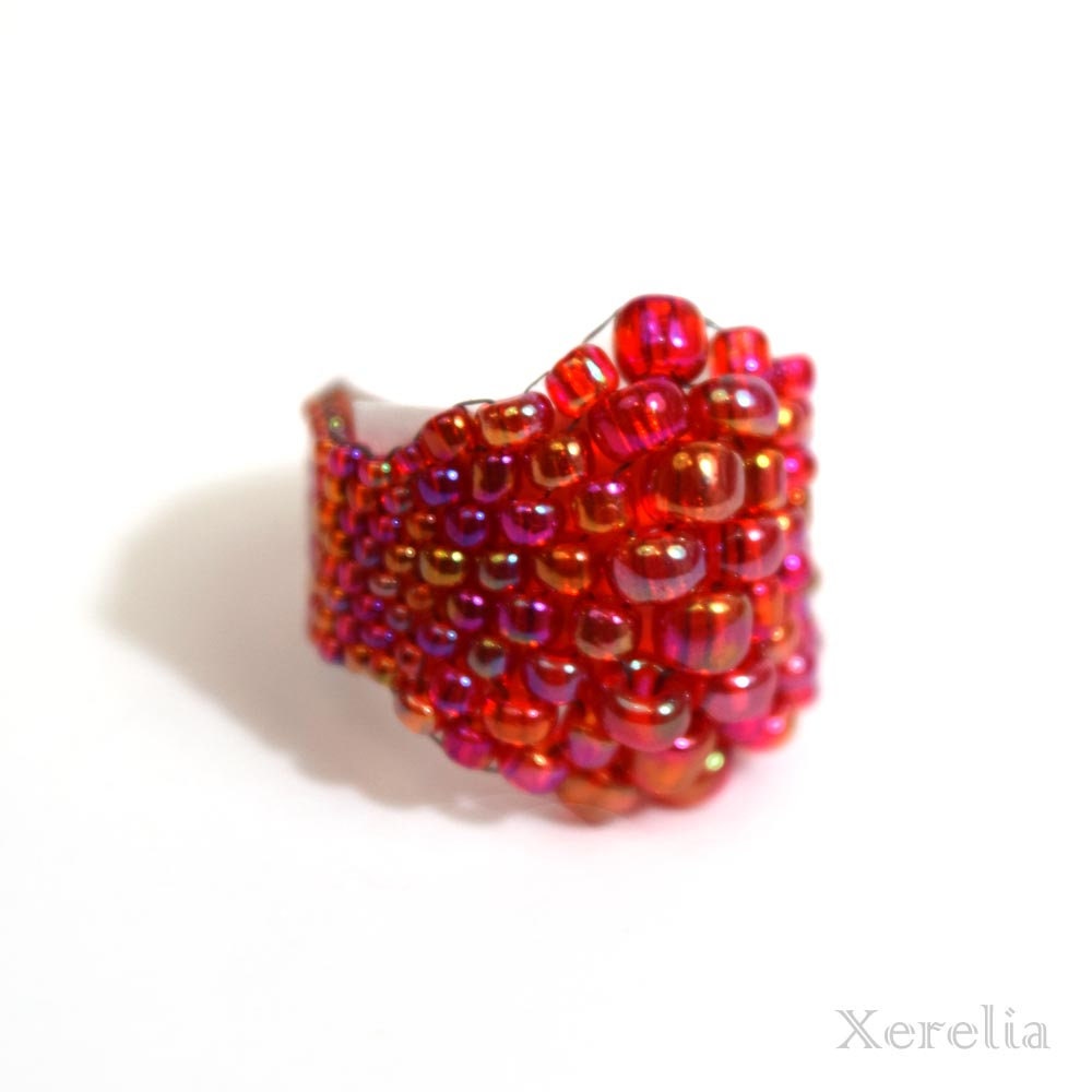 Bright Red Bubble Ring