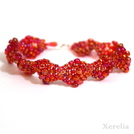 Bright Red Bubble Bracelet