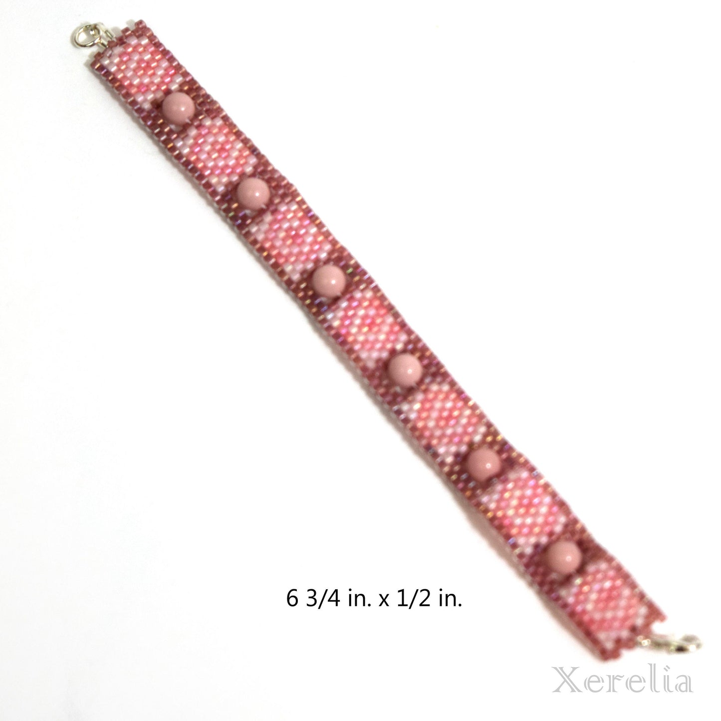 Pink Swirl Peyote Bracelet