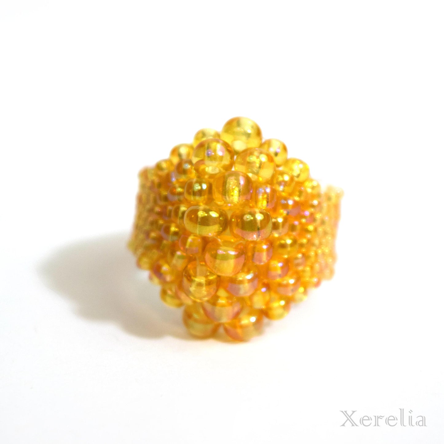 Golden Yellow Bubble Ring