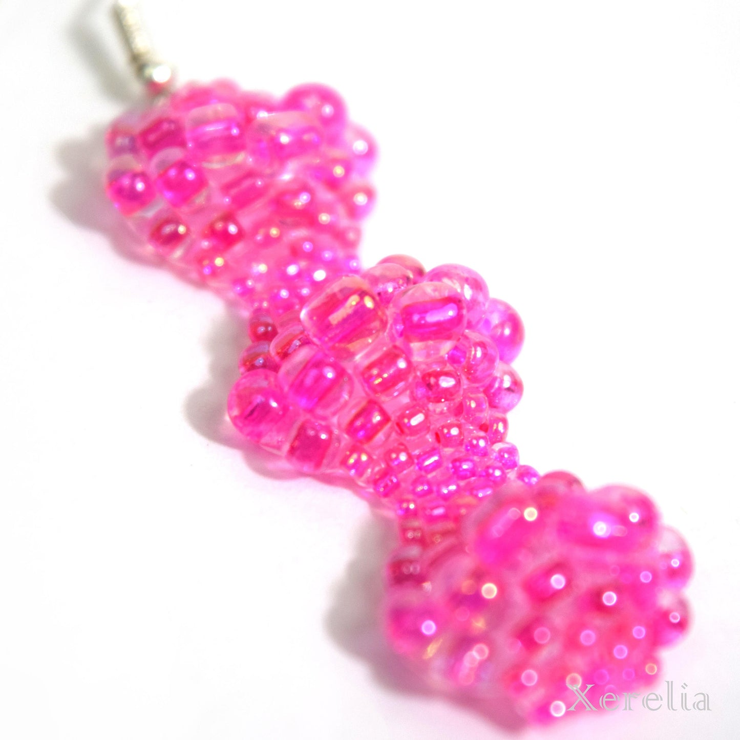 Bright Pink Bubble Earrings