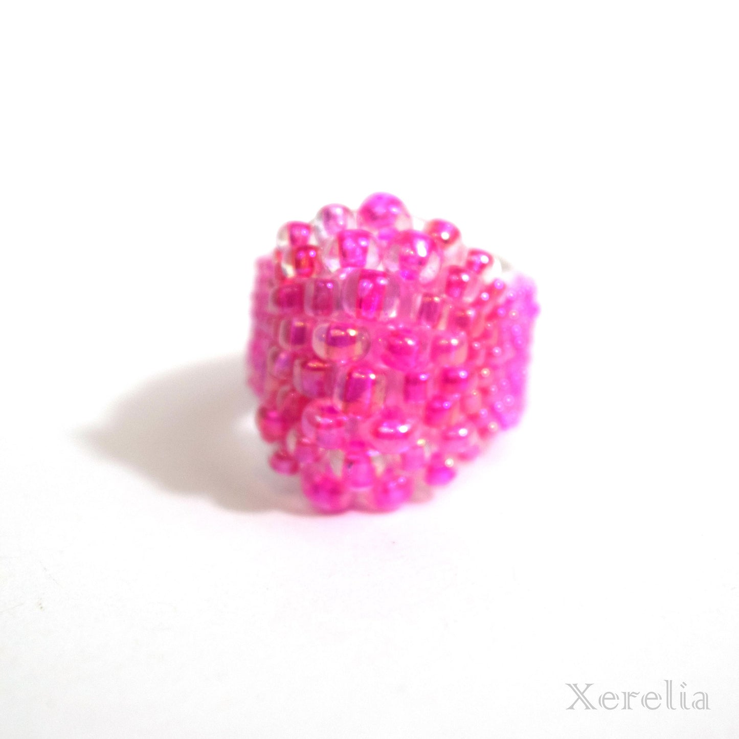 Bright Pink Bubble Ring