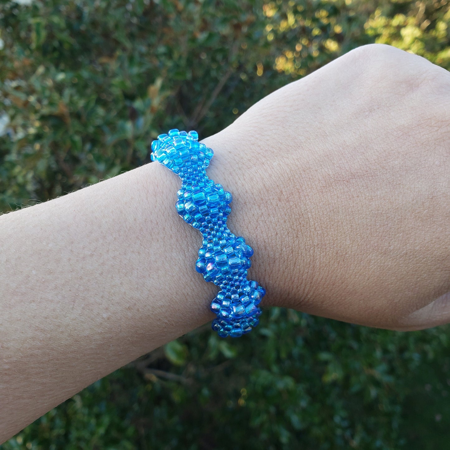 Cyan Blue AB Bubble Bracelet