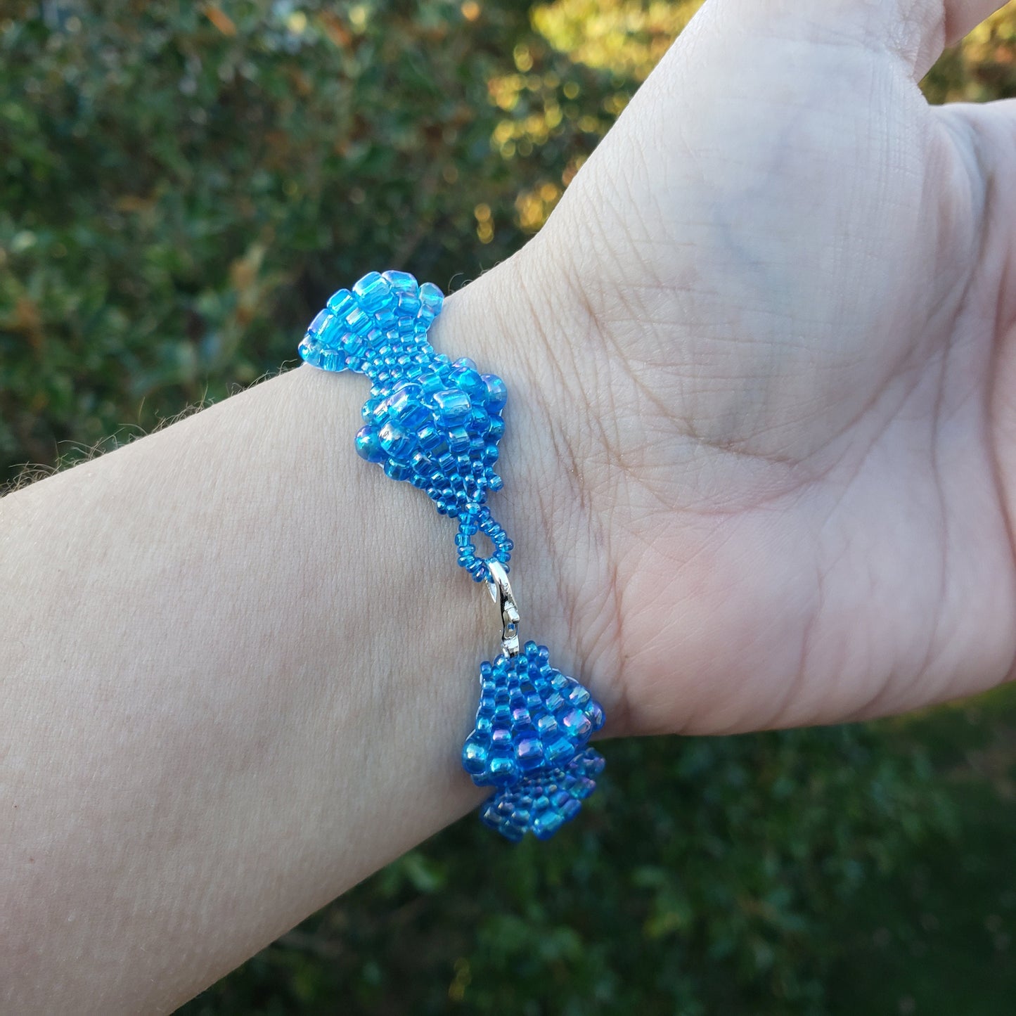 Cyan Blue AB Bubble Bracelet