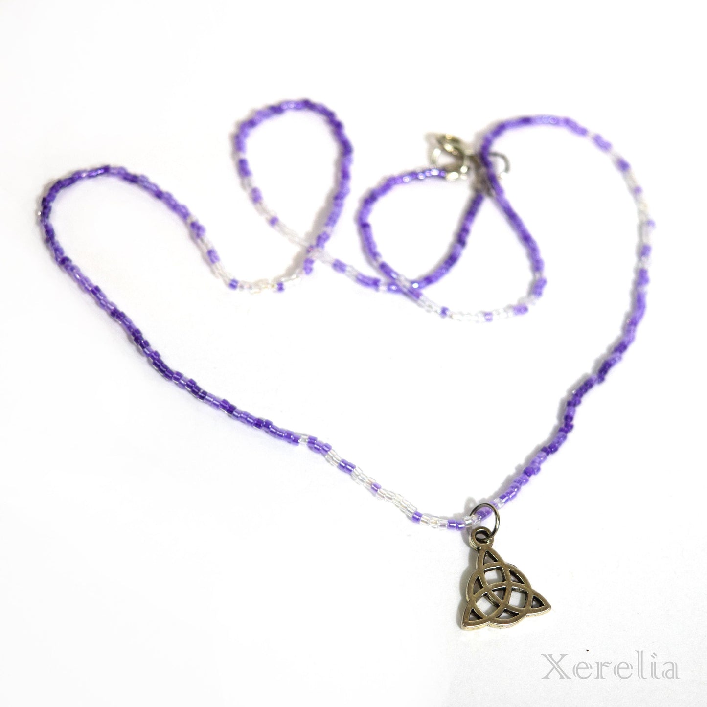 Purple Ombre Triquetra Necklace