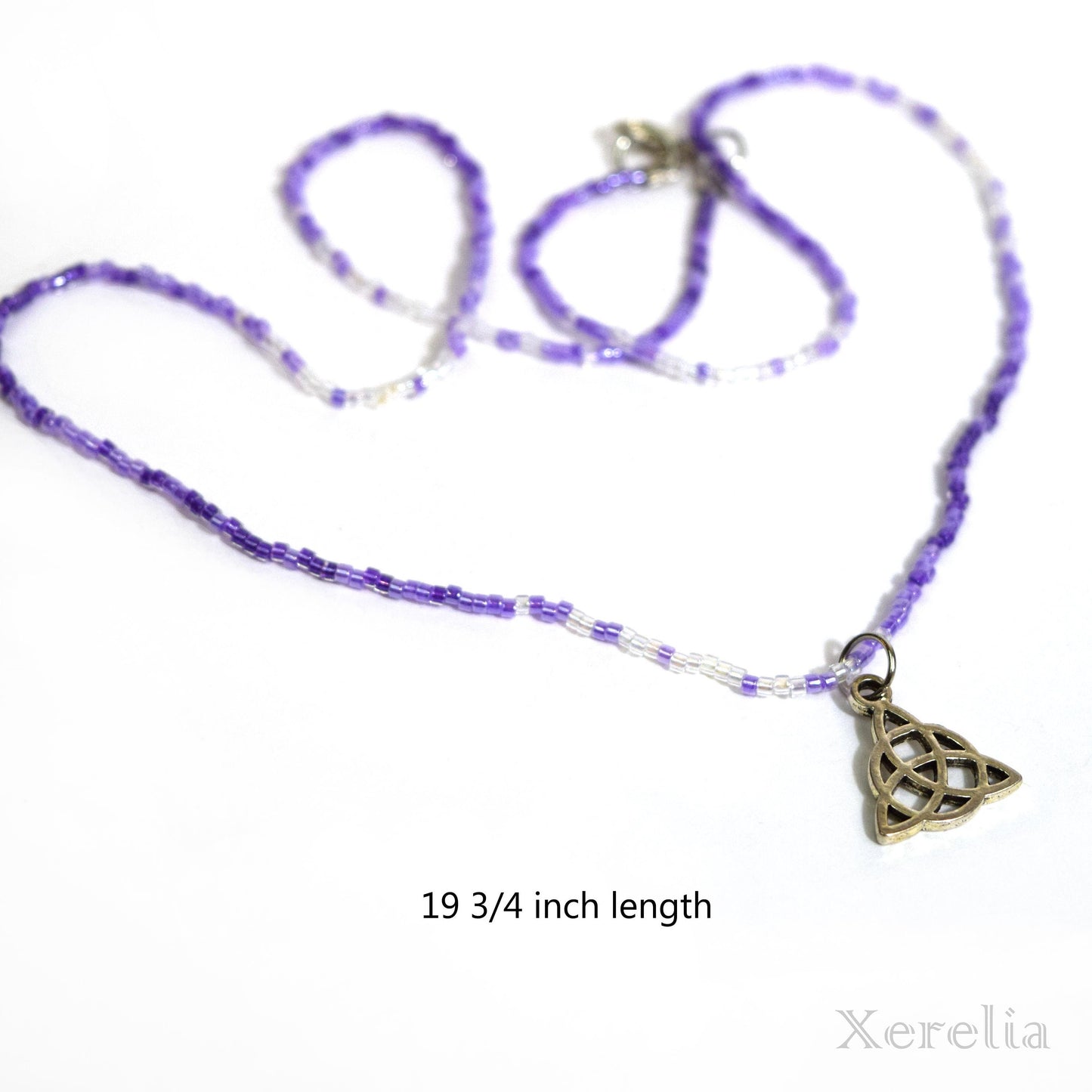 Purple Ombre Triquetra Necklace