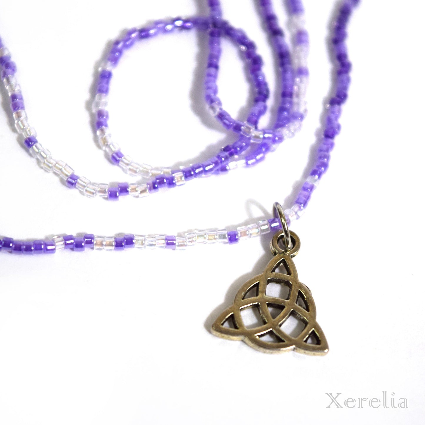 Purple Ombre Triquetra Necklace