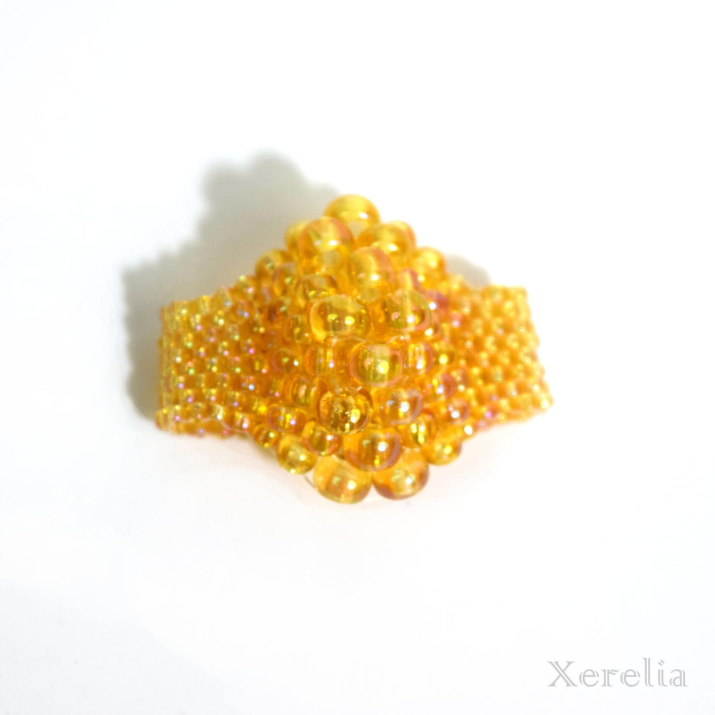 Golden Yellow Bubble Ring