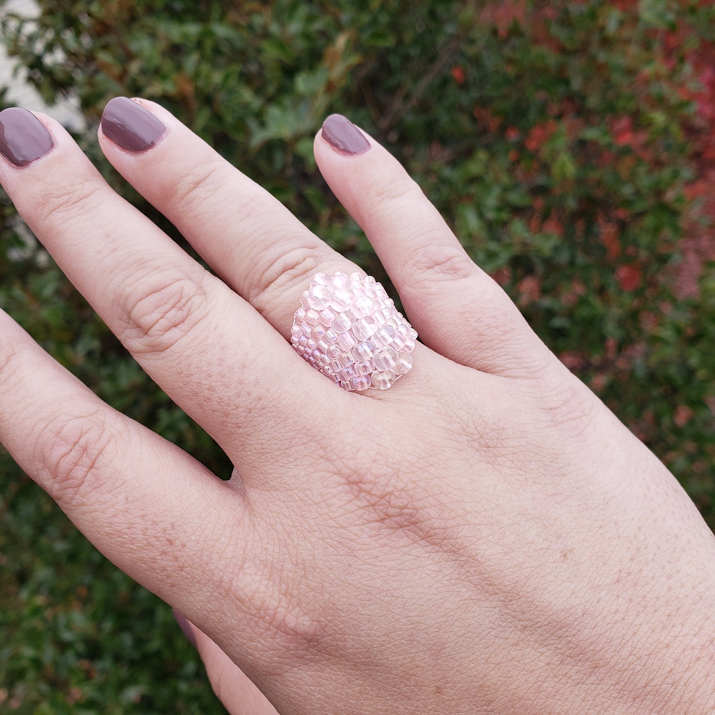 Pale Pink Bubble Ring